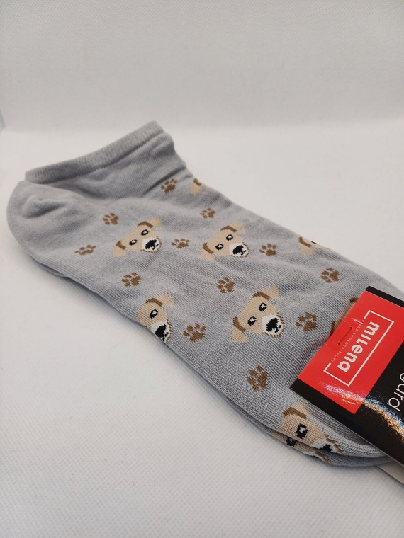 1108-050 Ciorapi barbatesti Dogs Milena - cu model si confortabili - gri