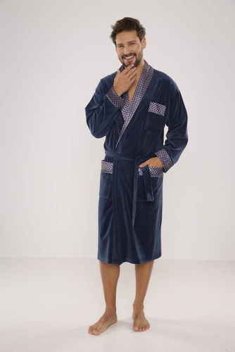 773 Bonjour halat de baie forex pentru bărbați - denim