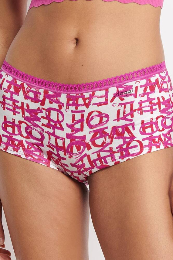 Pantaloni scurți pentru damă GO Crush Short C3P, pachet de 3 Sloggi - roșu roz