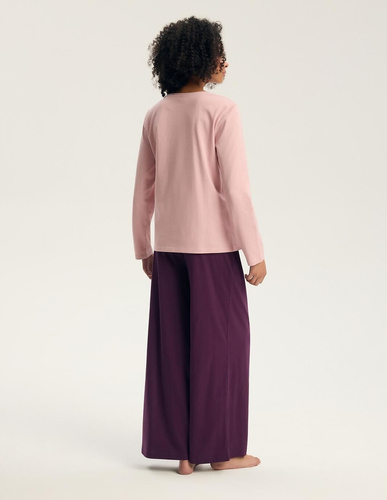 Pijamale damă Henderson 45443 Galla roz, 100% bumbac, mânecă lungă