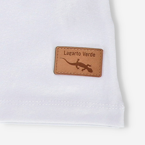 KAR-4008/BIA Tricou fetita cu maneca scurta Lagarto Verde alb