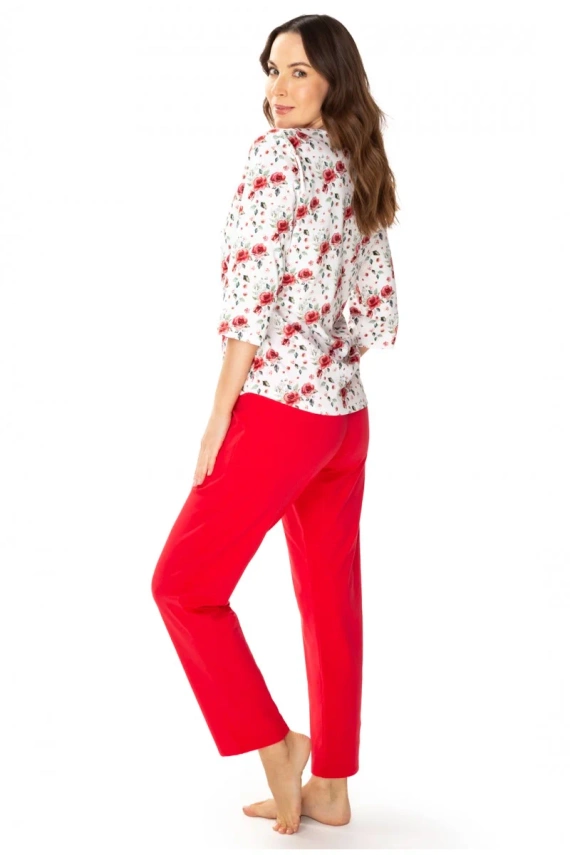 86676 Malina Pijamale dama Floral Roz pescăruș