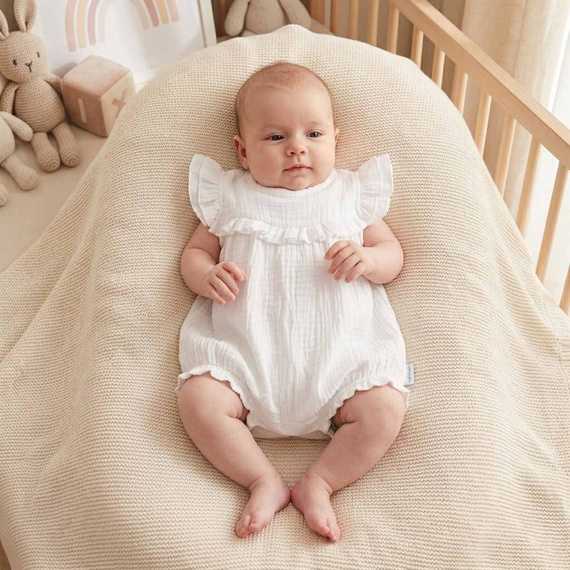 Nicol 224225 Salopetă pentru bebeluși din mușelin, bumbac, ușoară, pentru vară