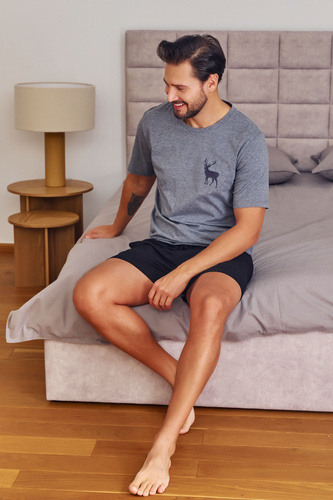 7235 Pijamale pentru bărbați Doctor Nap - gri închis