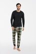 Pijama lungă pentru bărbați dark melange
