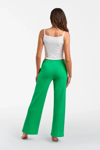 Alta Pantaloni de damă Italian Fashion - verde