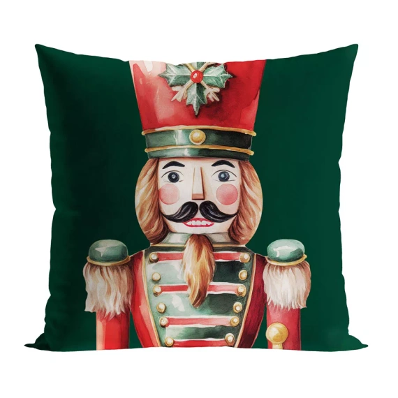 PBN279 Nutcrackers Fata de perna de Craciun Marquisette verde