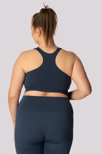 Sutien sport top cu bază Mona, bleumarin