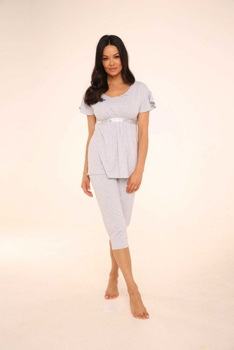 448 Julie Pijama 3/4 pentru femei - melange deschis