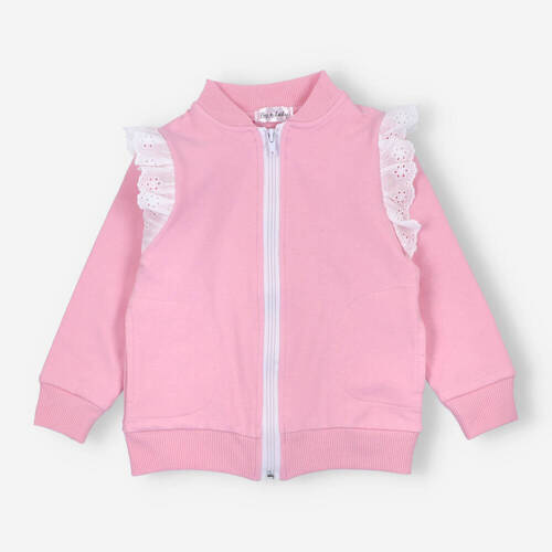 BOB-0005 Hanorac bomber pentru fete By o Baby roz