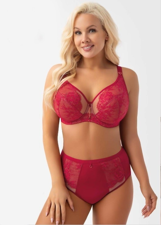 Gorsenia F024 Desire Chiloți damă roșii cu dantelă și microfibră