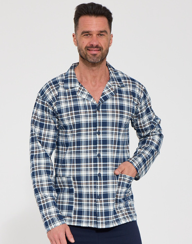 Pijamale bărbați Cornette 114/85 cu nasturi, 100% bumbac în carouri