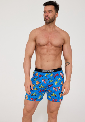 Cornette 881/03 Classic Boxer Bărbați 100% Bumbac Albastru cu Print Vespa
