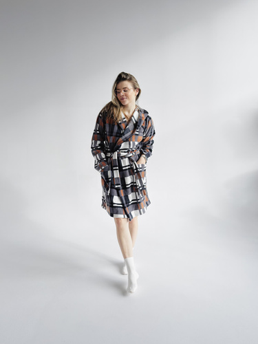 031 De Lafense pătură halat de baie - cald fleece doamnelor dressing rochie Super Cozy, camel