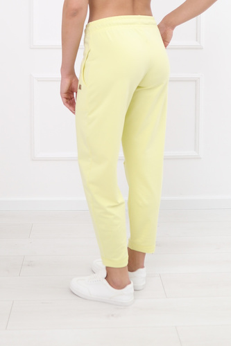 Pantaloni trening Italian Fashion Kaori din bumbac, galben
