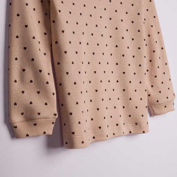 Nicol Hania 226036 Pijamale fete 100% bumbac Inimioare Bej