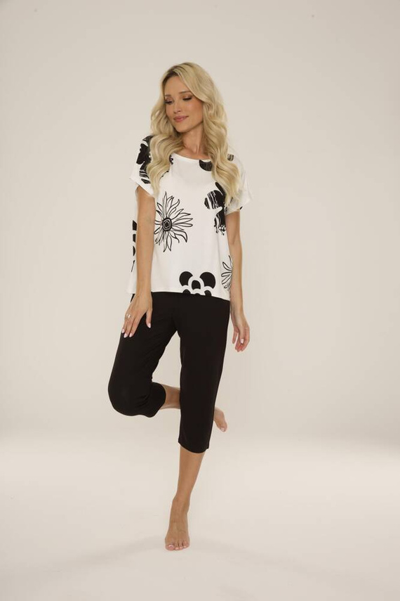 743 Elle Forex Pijama pentru femei - ecru-negru