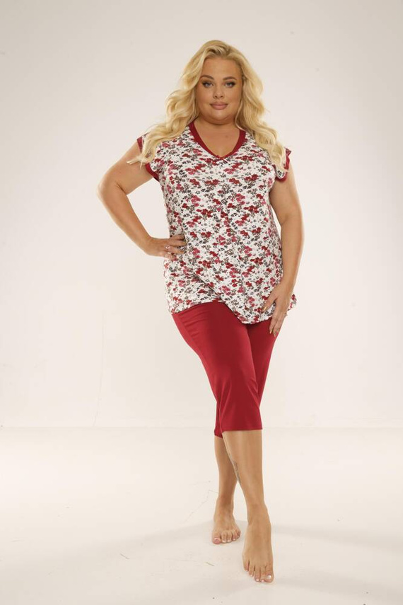 489/491 Mia Pijama pentru femei Plus Size Forex - roșu