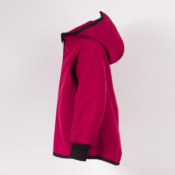 229002 Nicol Geacă softshell pentru fete cu glugă, polar, reflectorizantă - bordo