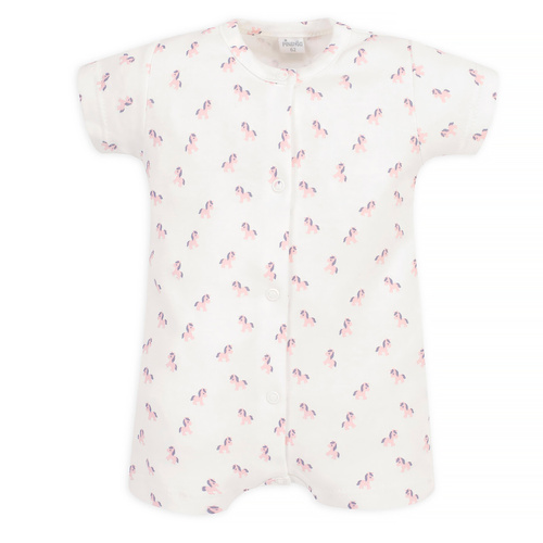 Lovely Day Rampers cu fermoar Pinocchio - cai ecru