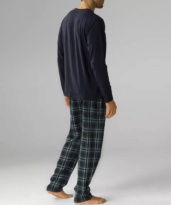 NMP-375 Pijamale pentru bărbați cu mâneci lungi, verde-albastru Atlantic