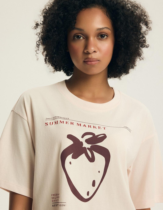 Pijama damă Henderson Evika 44474 – bumbac, căpșuni, șorturi