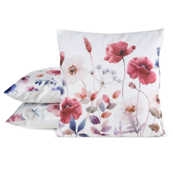 Față pernă 45x45 Mink 36 Eurofirany catifea flori decorativă