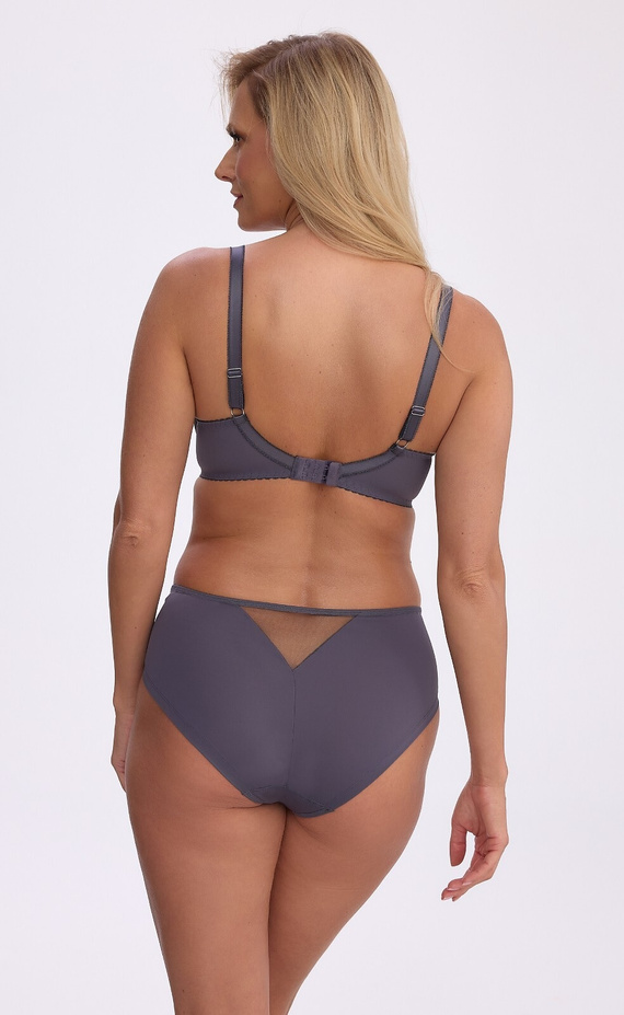 Gaia BS 1379 Renata sutien semi soft grafit cu broderie SS4