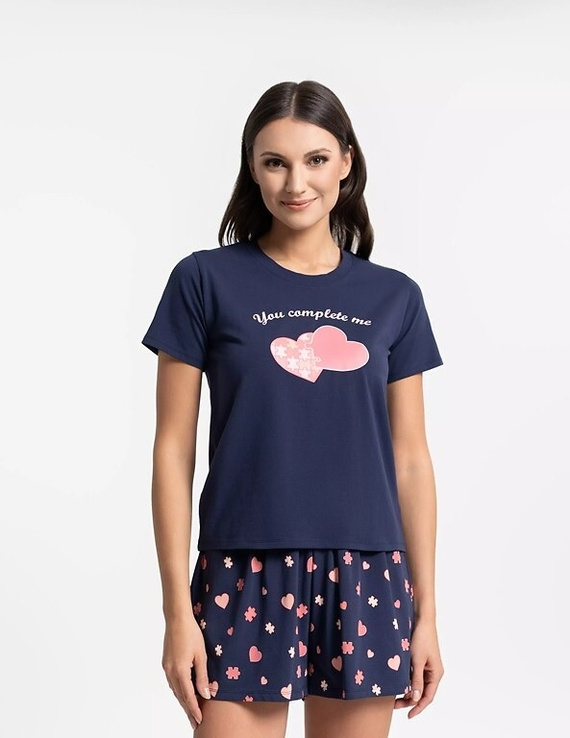 Pijama damă Moraj PDD3900-020 din bumbac, mânecă scurtă, pantaloni scurți