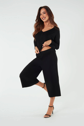 Soler Culottes pentru femei 7/8 Italian Fashion - negru