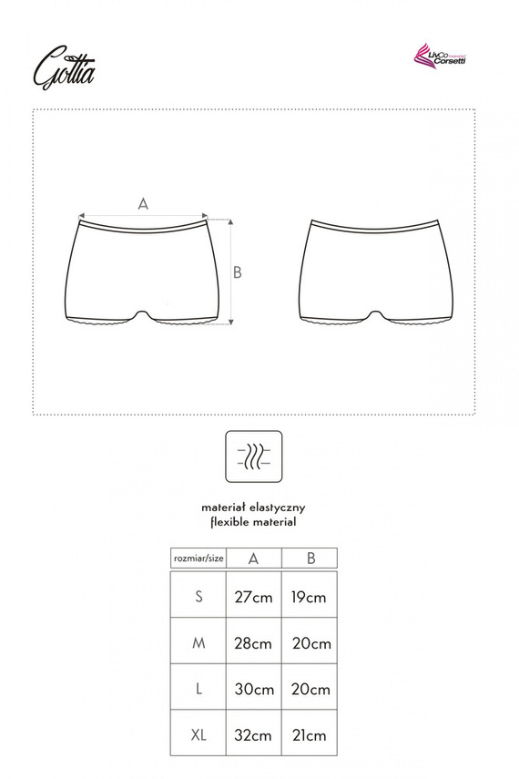 Gottia LC 6051 Szorty damskie LivCo Corsetti Fashion biały 