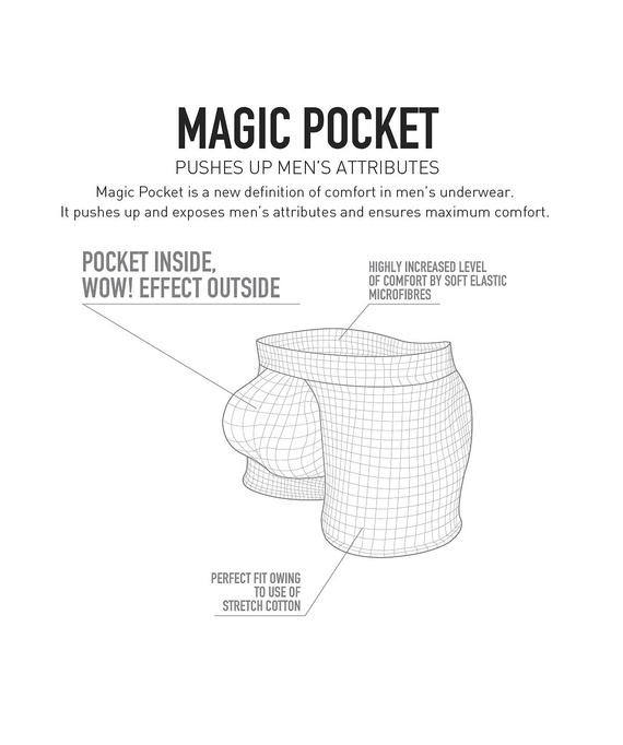Bokserki męskie Atlantic Magic Pocket 2MH-1200 A2 2-pak verde-maro – push-up bumbac