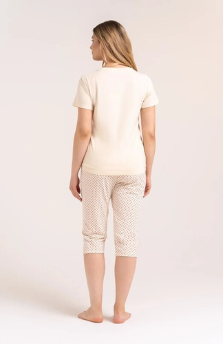 Pijamale damă Moraj PDD3200-020 bumbac piersică pantaloni 3/4