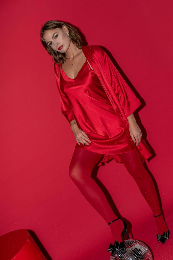 758 Cordelia cămașă de damă De Lafense - roșu