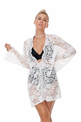 Lanzarote Pareo halat de baie Lupoline-alb