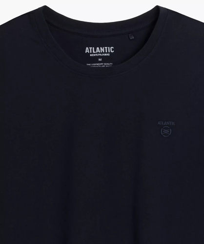 Atlantic NMP-404 Pijamale bărbați 100% bumbac Pantaloni lungi în carouri bleumarin