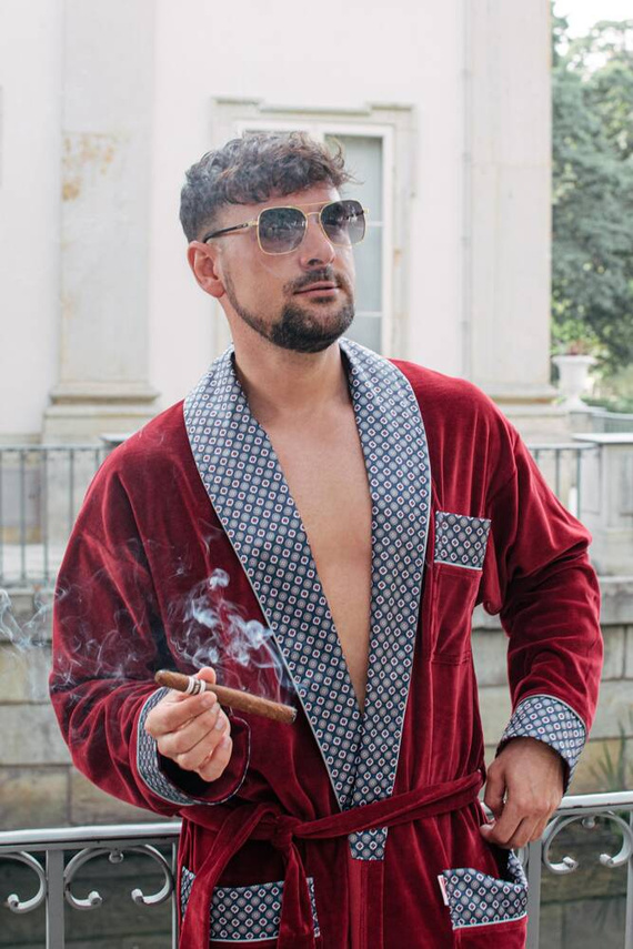 772 Bonjour halat de baie forex pentru bărbați - maro