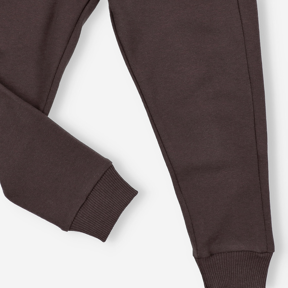 KAR-0040/BRA Pantaloni de trening pentru baieti Lagarto Verde ciocolata - comozi, bumbac, productie poloneza