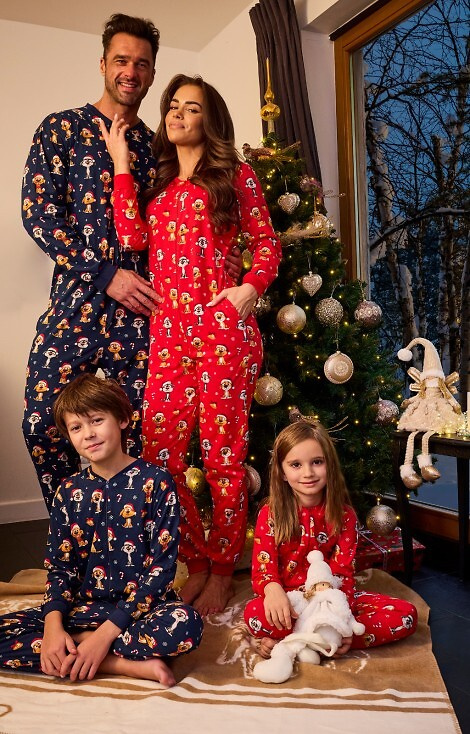 954/199 955/199 Salopetă Cornette pentru fete Dog 3 Kids – roșie, festivă, bumbac