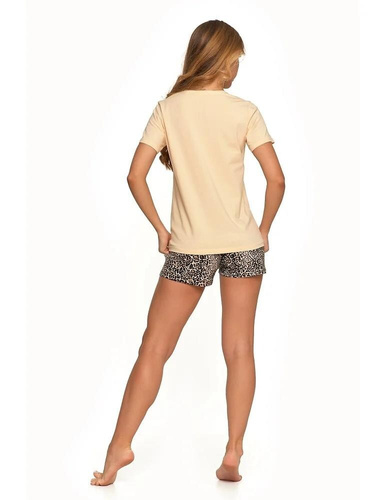 PDD3200-014, PDD3500-013 Pijamale Moraj dama cu maneca scurta - bej