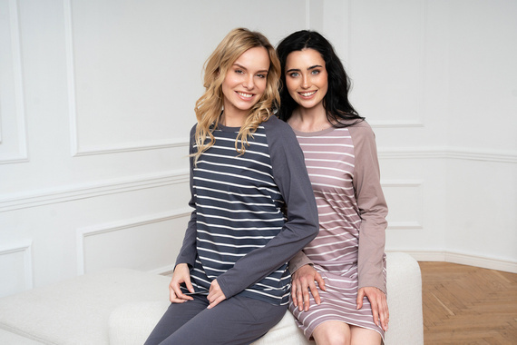 Oda cămașă de noapte Italian Fashion - cappuccino print