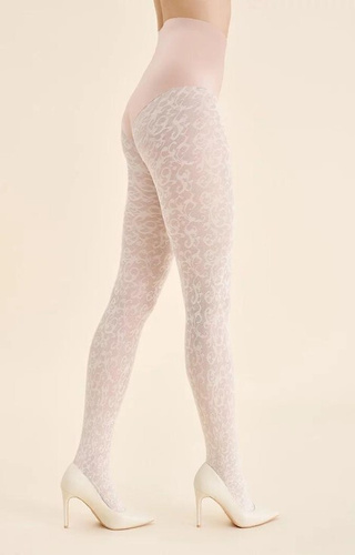 Colanți ecru 1235 Perse Gabriella – ornamentali 60 den, tehnologie 3D
