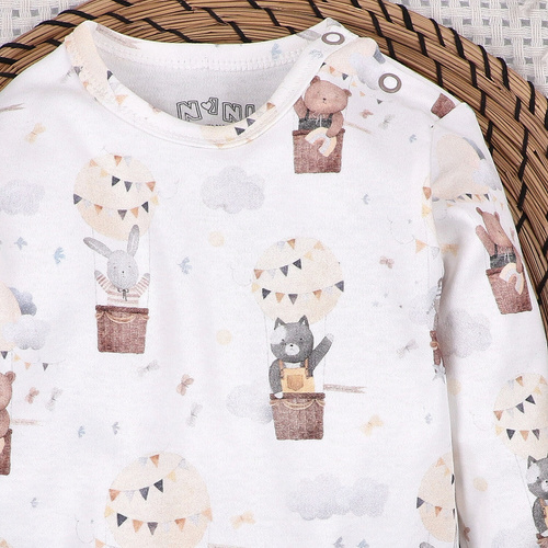 Body Nini 100% Balloon Friends bumbac organic, fabricat în Polonia