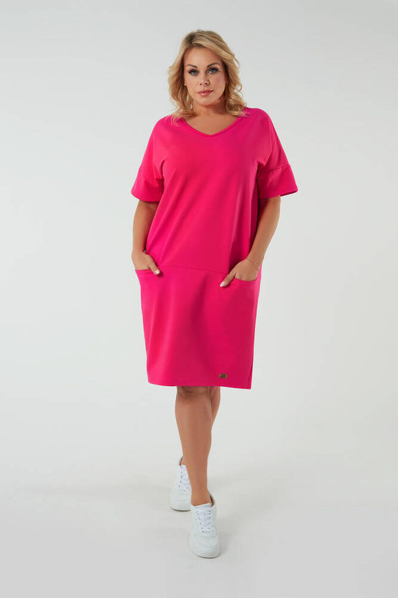 Tunică cu mânecă scurtă pentru femei Stella Italian Fashion - fucsia 