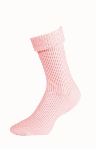 U84.139 Ciorapi dama wola din lana cu dungi - roz