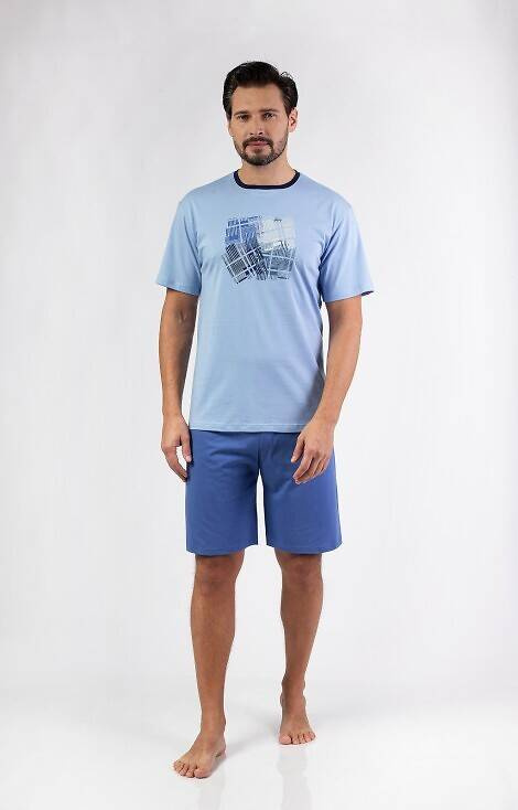 474 Pijama bărbătească Regina - albastru