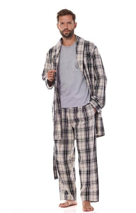 2473 Ben pijamale de flanel pentru bărbați L&L - gri