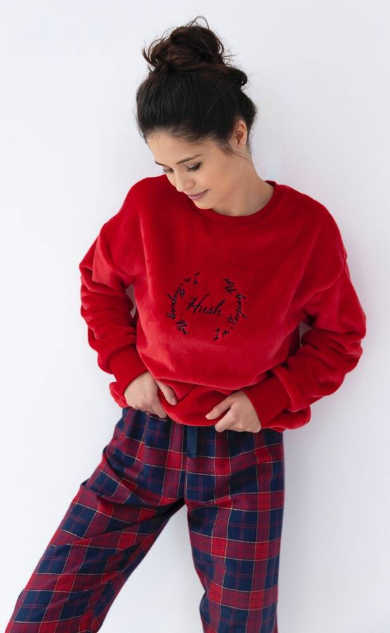 Pijamale pentru femei Cordelia Sensis - Bleumarin-Roșu