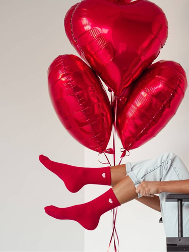 0200-145 Ciorapi dama Tiny heart Milena - rosii