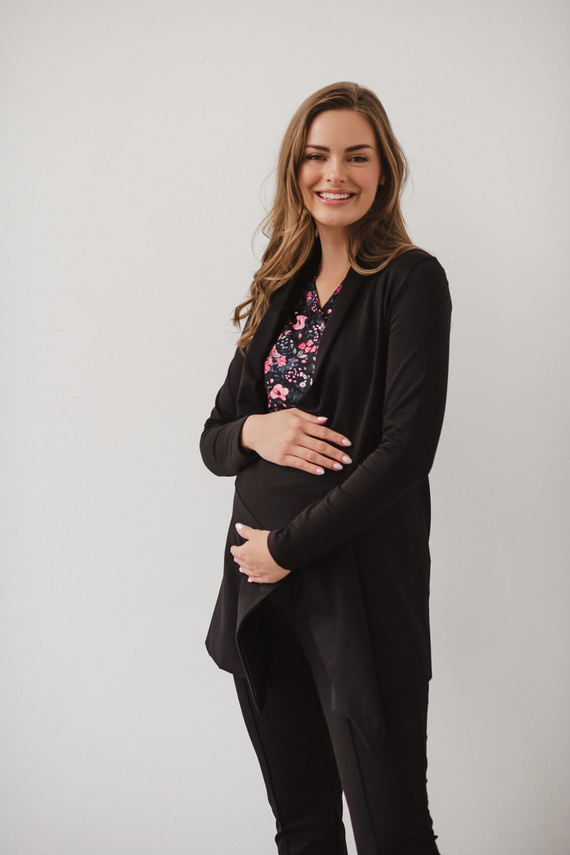 Cardigan de maternitate Mama Wrap Milk&Love negru